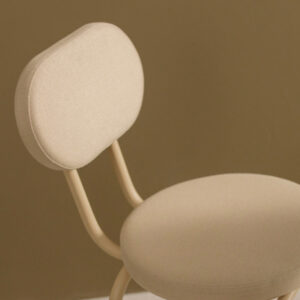 Soft Taupe Minimal Chair - Image 2