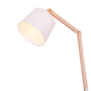 Loratus Floor Lamp with LED light bulb, solid ash & acrylic - Image 2