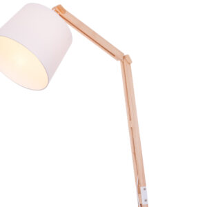 Loratus Floor Lamp with LED light bulb, solid ash & acrylic - Image 4